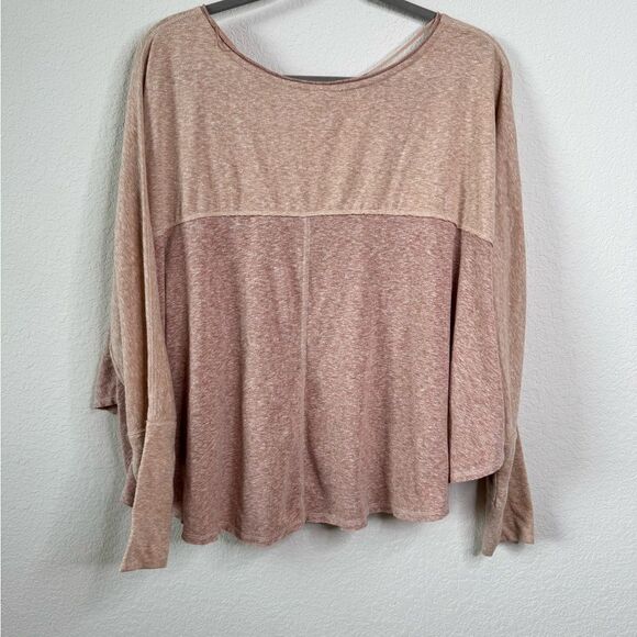We The Free People Women’s Sz M Cloud Nine Boxy Top Pullover Dusty Pink Relaxed - Picture 8 of 9